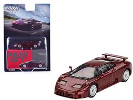 Bugatti EB110 GT Limited Edition 1/64 Diecast Model Car by Mini GT - Dark Red Metallic
