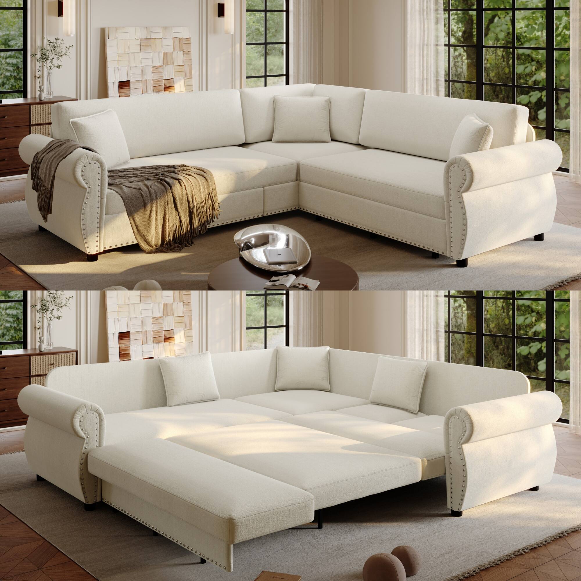 Beige White