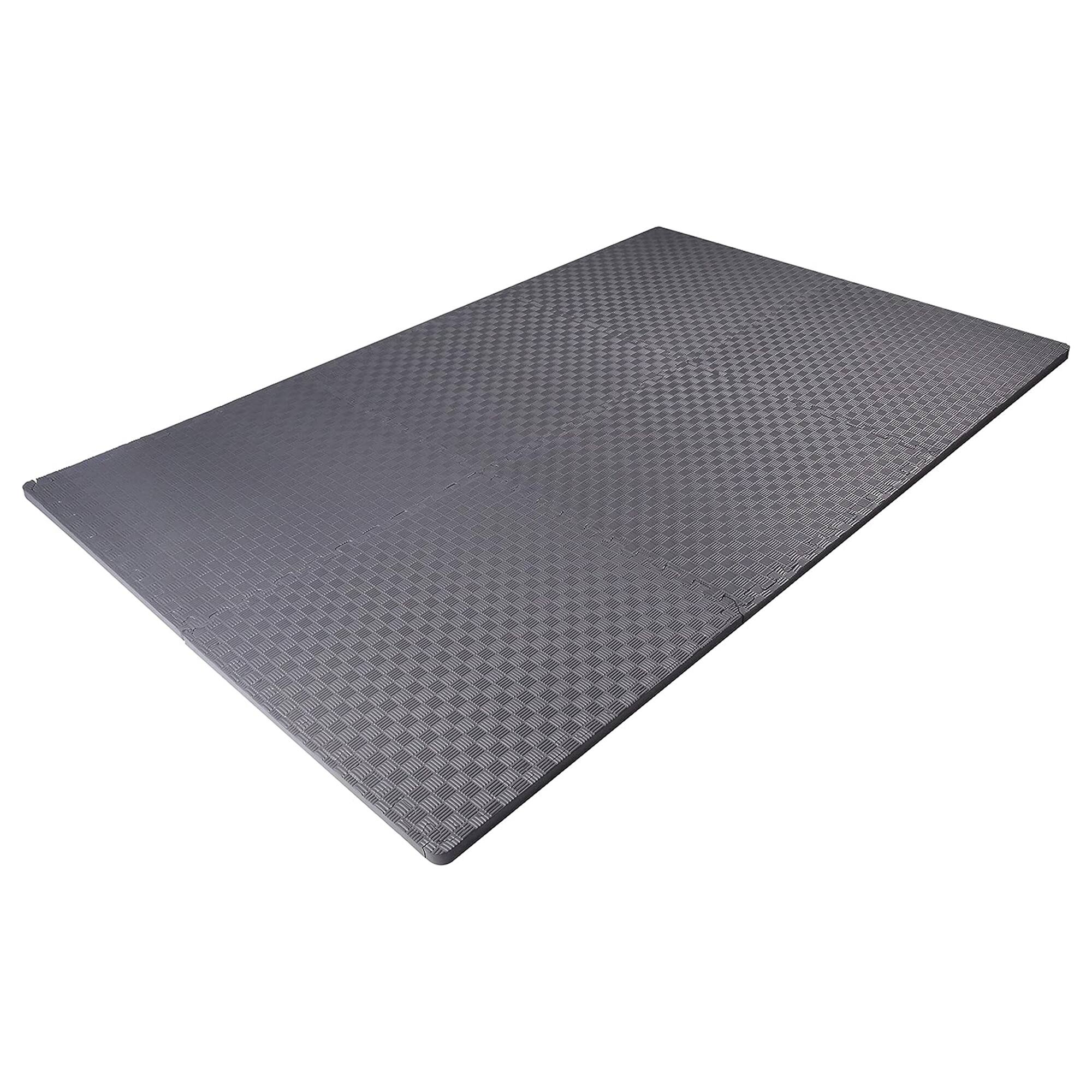 Alt View 1. Everyday Essentials - BalanceFrom Fitness 24 Sq Ft Interlocking EVA Foam Exercise Mat Tiles, Gray - Grey.
