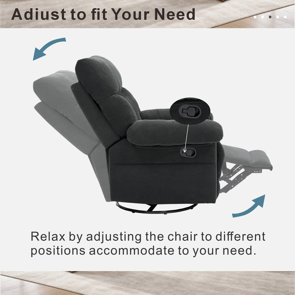 Adjust to fit Your Need

Relax by adjusting the chair to different positions to accommodate your need.