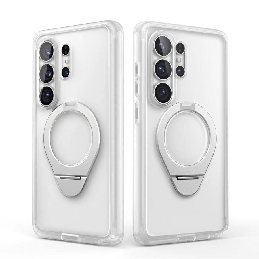 Left. i-Blason - Samsung Galaxy S26 Ultra Cosmo Stand Slim MagSafe Case - Frost Clear.