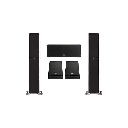 Definitive Technology - Dymension 5 Channel - Bundle with (2) DM40 Towers, (1) DM10 Center, and (2) DM95 Rear Speakers - Black