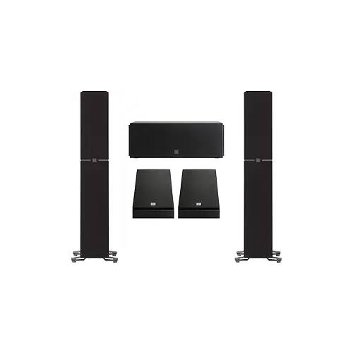 Front. Definitive Technology - Definitive Technology Dymension 5 Channel - Bundle with (2) DM40 Towers, (1) DM10 Center, and (2) DM95 Rear Speakers - Black.