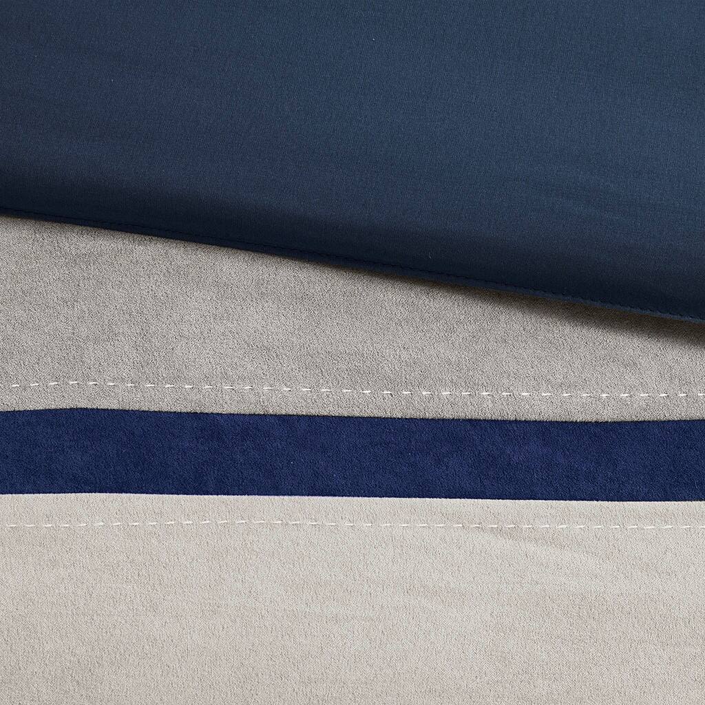 Alt View 5. Gracie Mills - Gracie Mills Kimberly 7-Piece Contemporary Microsuede Comforter Set - Blue.