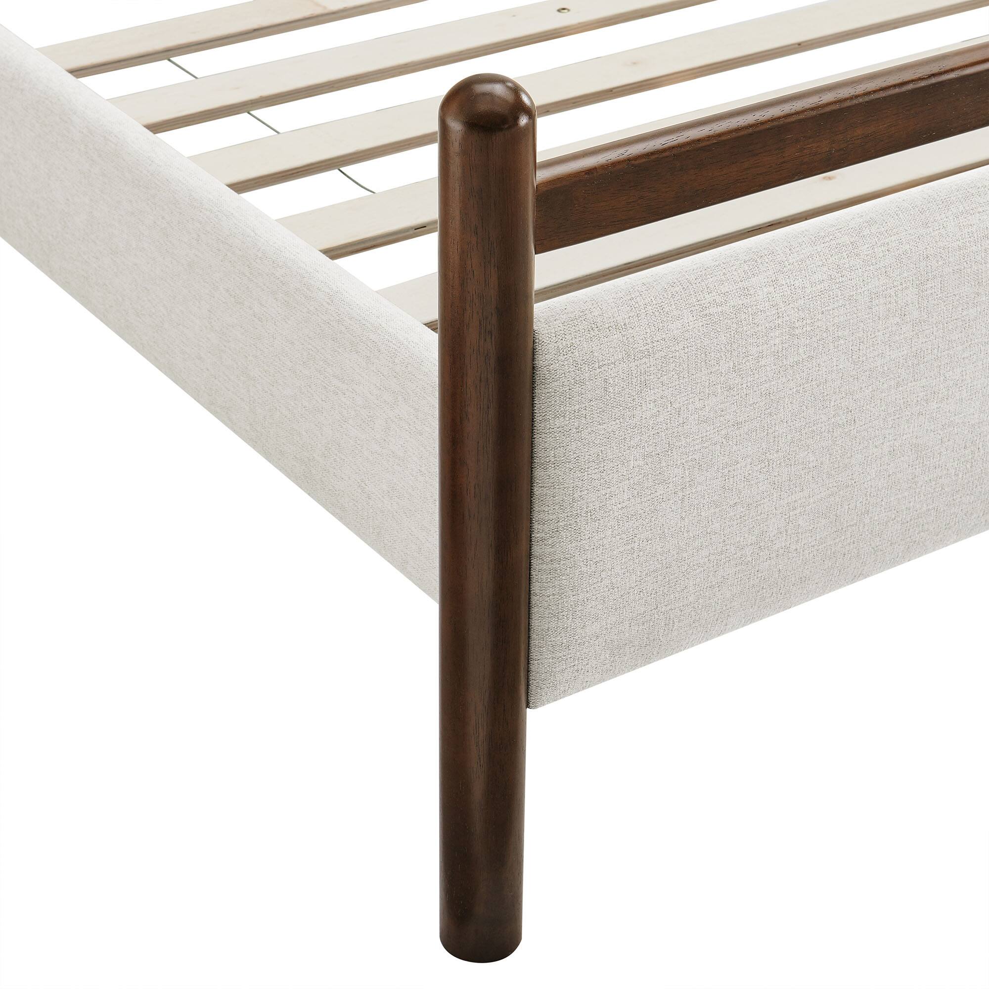 Alt View 6. Modway - Ginny Platform Bed Frame by Modway - Wenge Heathered Ivory.