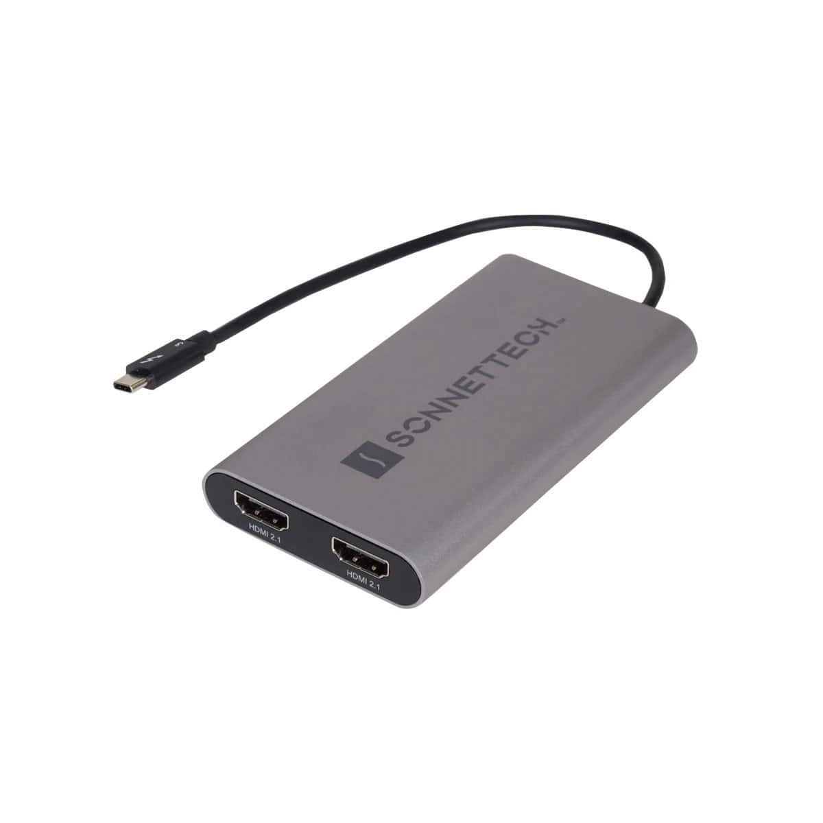 Sonnet Technologies - Sonnet Thunderbolt 3 to Dual 4K HDMI 2.1 Adapter, Gray