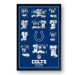 Sporticulture - Indianapolis Colts 27" x 39" Uniform Heritage Framed Art Print - Multicolor