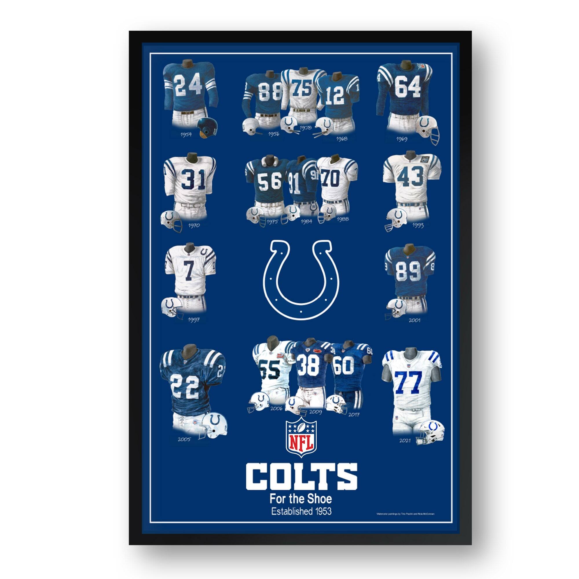 Indianapolis Colts 27" x 39" Uniform Heritage Framed Art Print