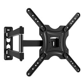 Dazzed Corner - Full Motion Corner TV Wall Mount for 26-55'' TVs, Swivel Tilt, VESA 400x400 - Black