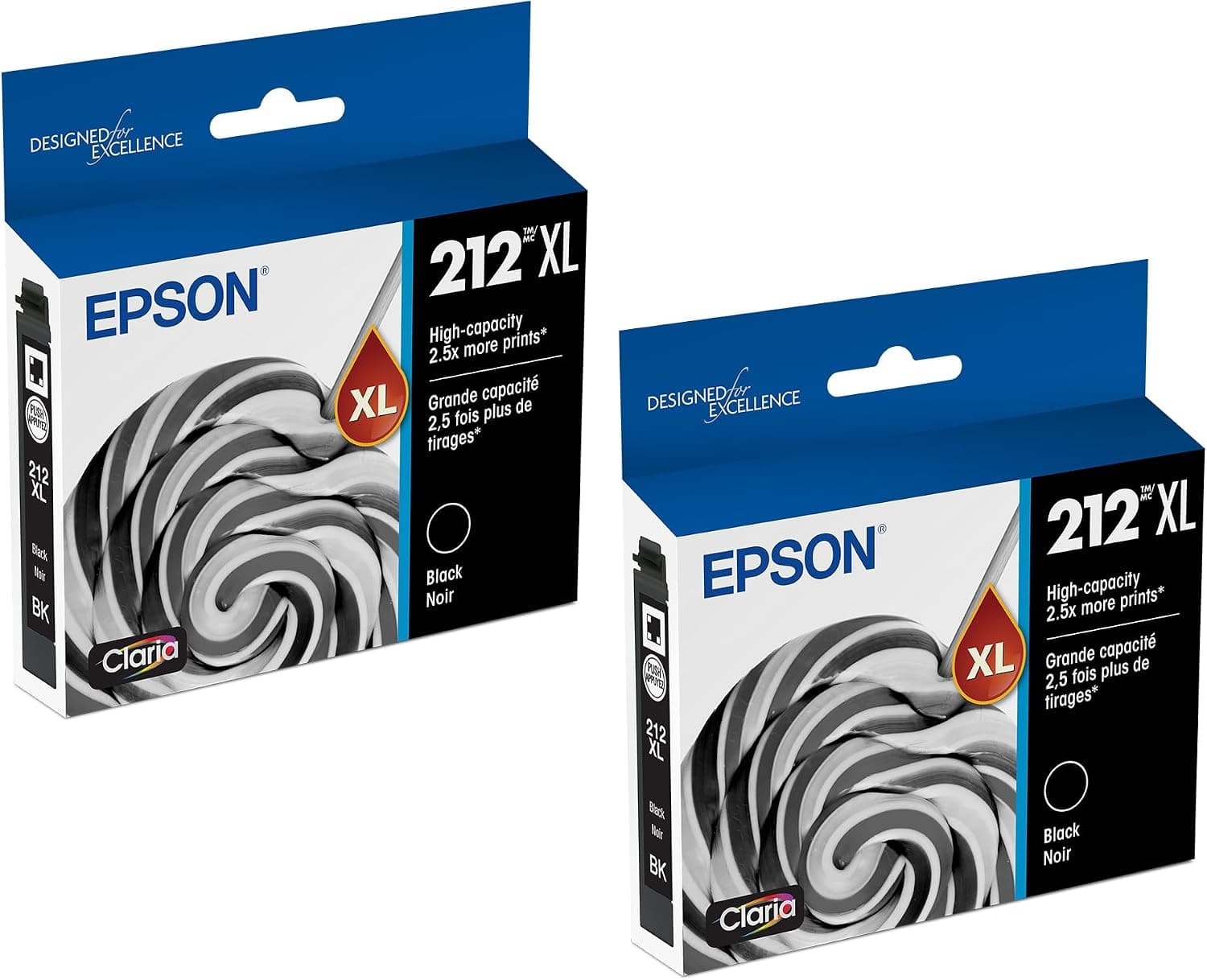 Epson - T212XL High Yield Ink Cartridge, 2/Pack - Black