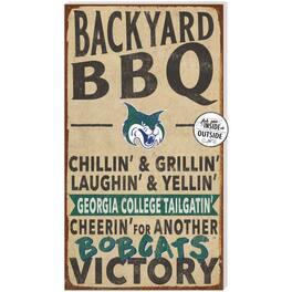 Jardine - Georgia College Bobcats 11" x 20" Indoor/Outdoor BBQ Sign - Brown