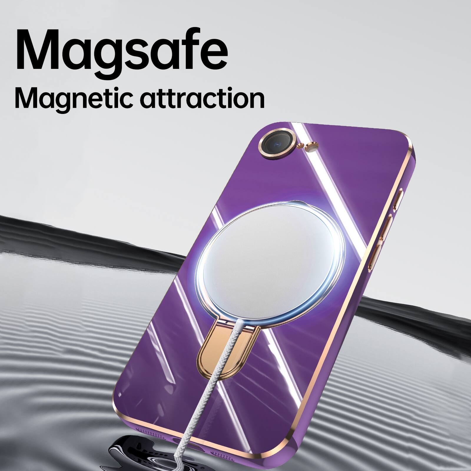 Magsafe  
Magnetic attraction