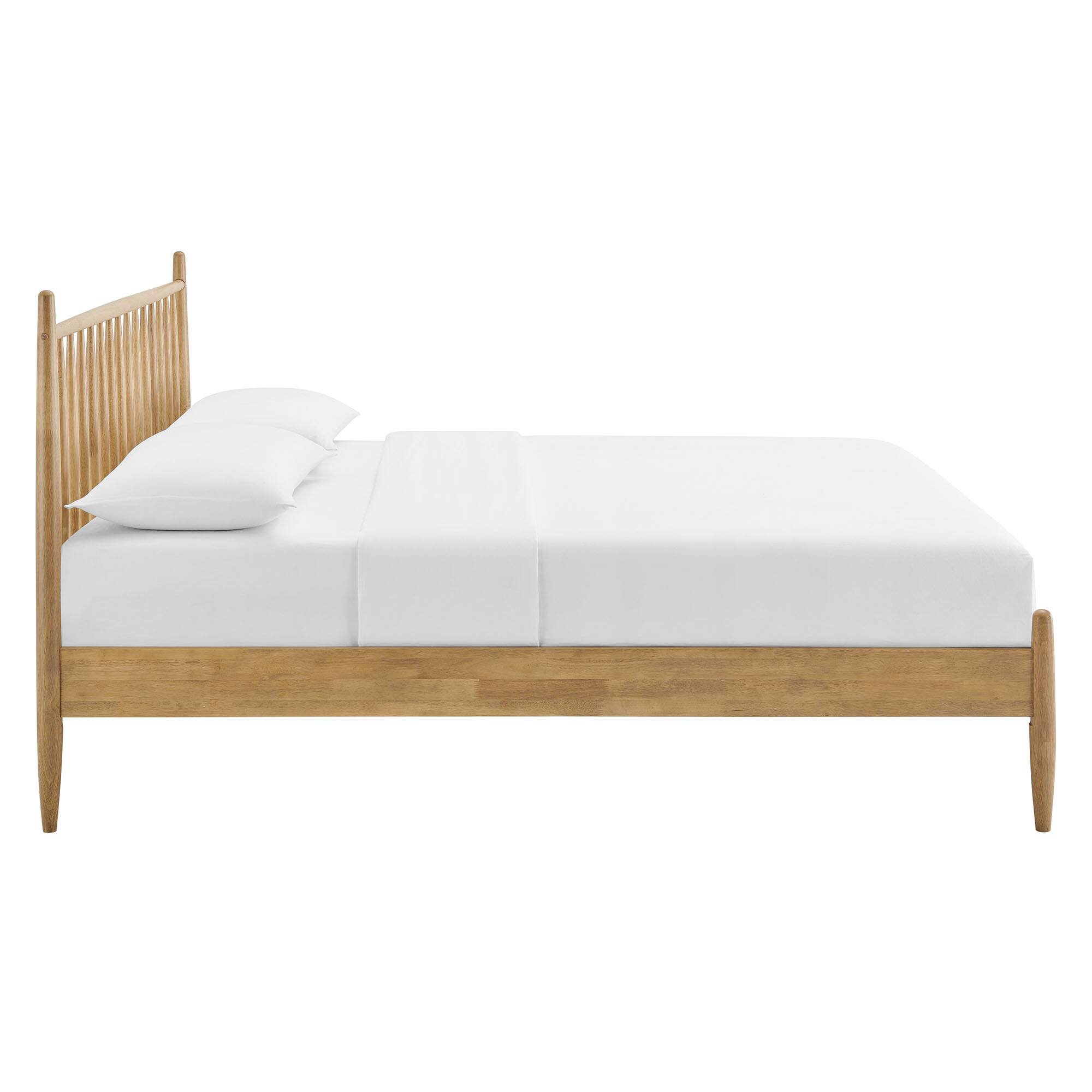 Alt View 3. Modway - Zane Size Spindle Bed by Modway - Light Oak.