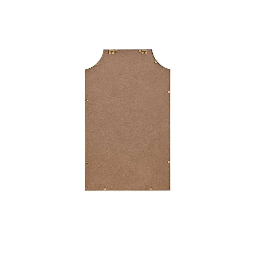 Angle. Elegant Kitchen and Bath - Notched Metal Mirror 22x36 inch in Brass - Brass.