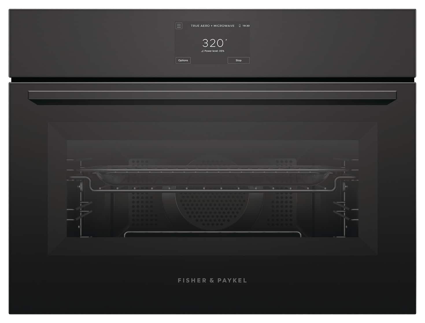 "Fisher & Paykel - 24"" 1.7 Cu Ft Built-in Convection Speed Oven, 5"" Touchscreen - Compact - Minimal - Black" price history on PriceWatchPro