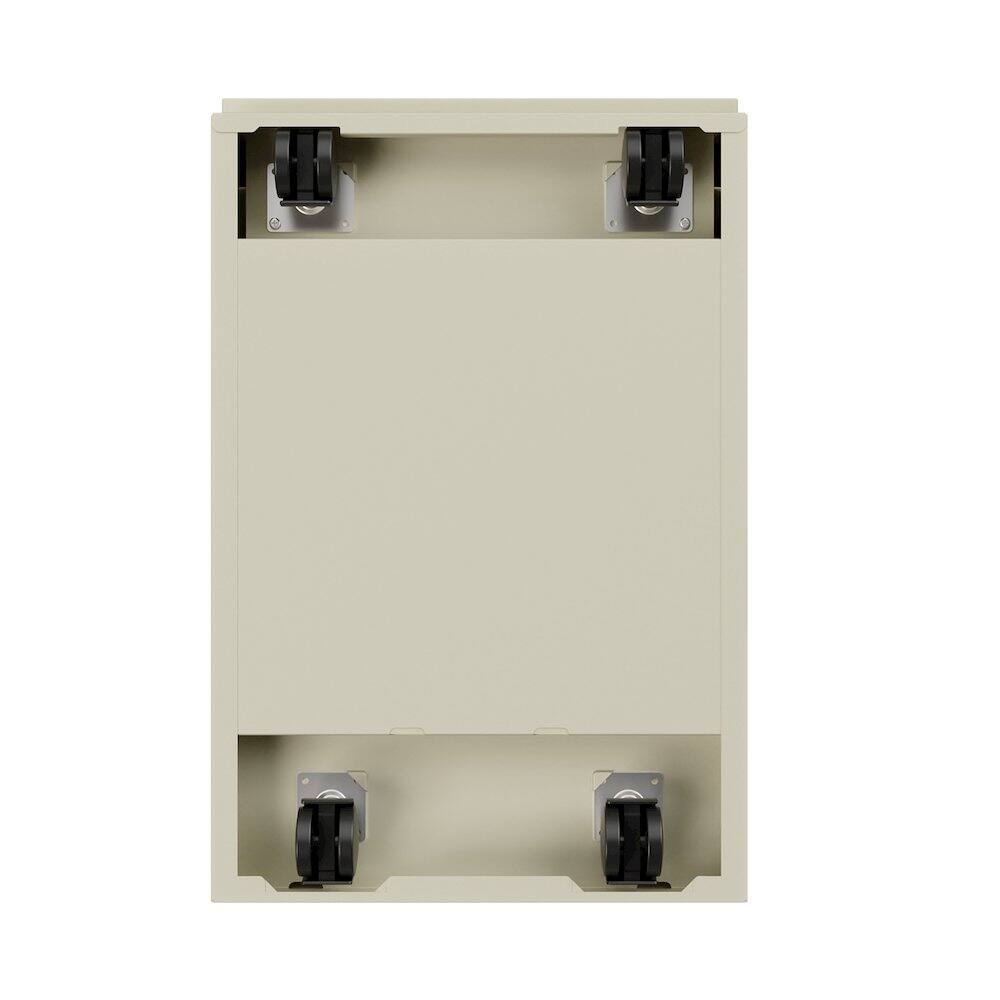 Alt View 3. Hirsh - Hirsh 20" Deep Mobile Pedestal File Cabinet 2 Drawer File-File, Putty - Clear.