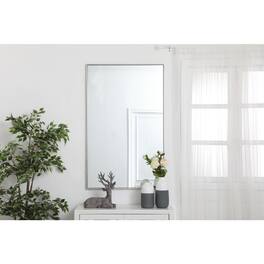 Elegant Decor - Metal frame rectangle mirror 30 inch in - Silver