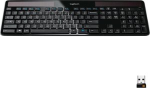 Logitech - K750 Solar Full-size Wireless Keyboard - Black - Front_Zoom