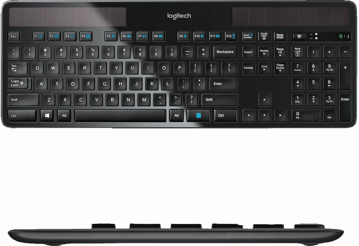 Logitech K750 Solar Full-size Wireless Scissor Keyboard Black 920 
