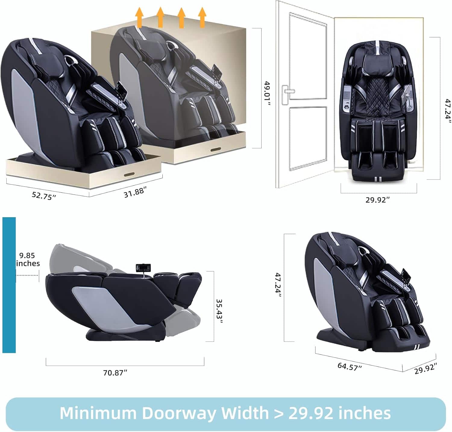 MassaMax MT398 4D Massage Chair Full Body Stretch,Zero Gravity