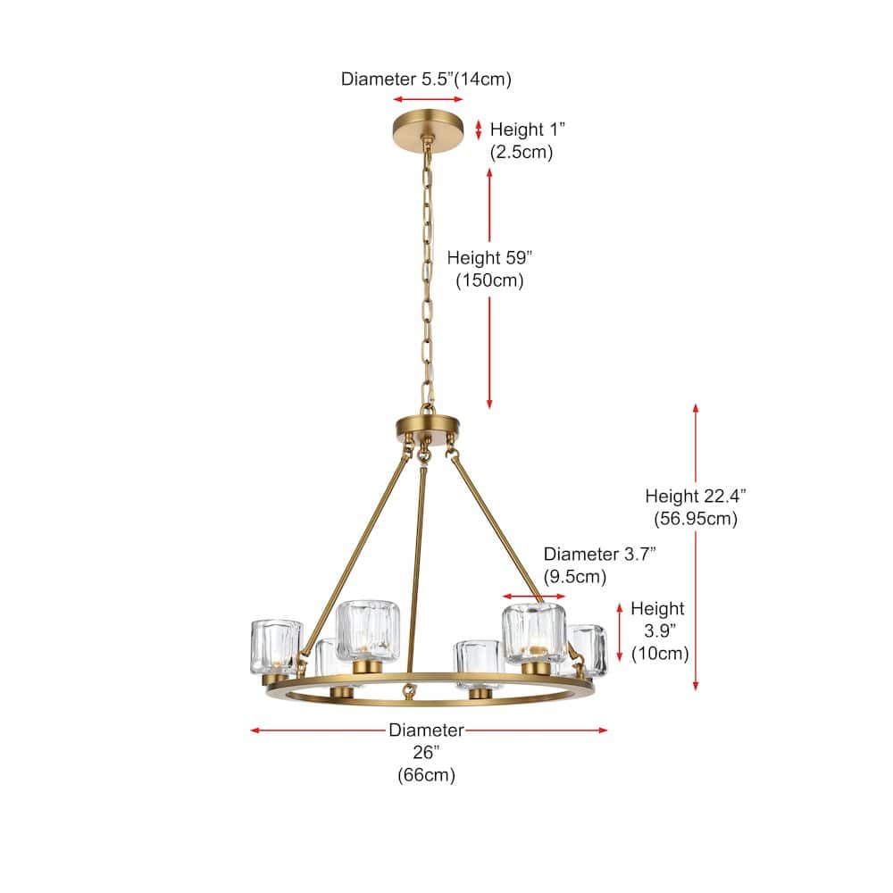 Elegant Lighting - Cadence 26 Inch Chandelier In Satin Gold - Satin Gold And Clear price history on PriceWatchPro