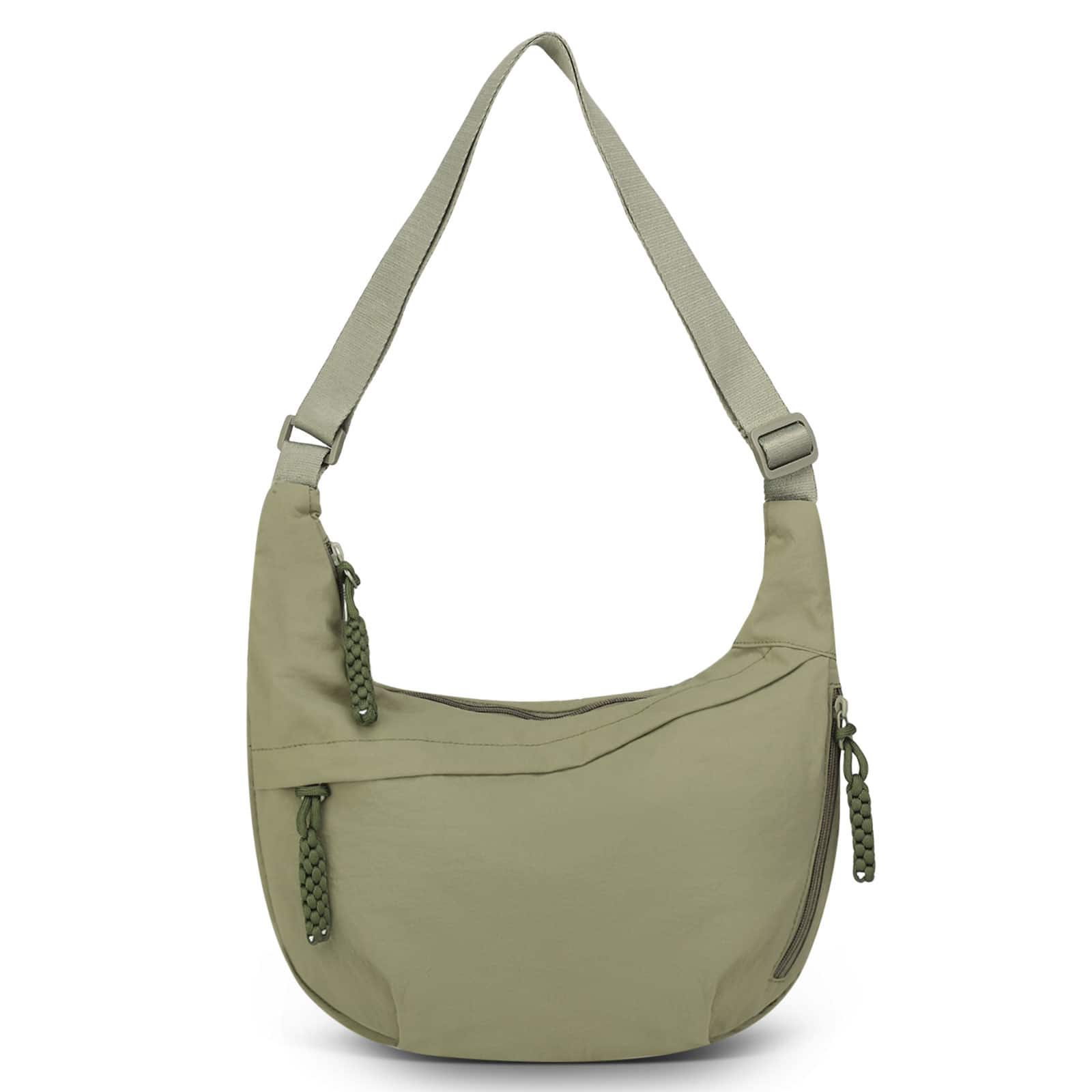 Unique Bargains - Sling Bag for Men Women, Lightweight Arch Moon Crossbody Bag, Water Repellent Chest Fanny Pack for Hiking Travel Commute - Green