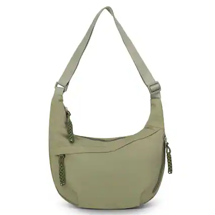 Front. Unique Bargains - Sling Bag for Men Women, Lightweight Arch Moon Crossbody Bag, Water Repellent Chest Fanny Pack for Hiking Travel Commute - Green.