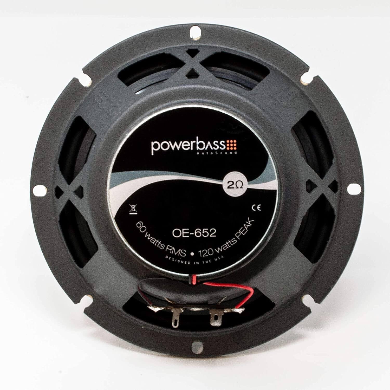 Alt View 11. Powerbass - OE Series 6.5in.2-Way Coaxial Speaker with Grey Injection Molded PP and Carbon Fiber Cone - black.