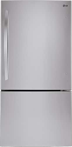 LG - 23.8 Cu. Ft. Bottom-Freezer Refrigerator - Stainless Steel-Front_Standard 