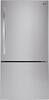 LG - 23.8 Cu. Ft. Bottom-Freezer Refrigerator - Stainless Steel-Front_Standard