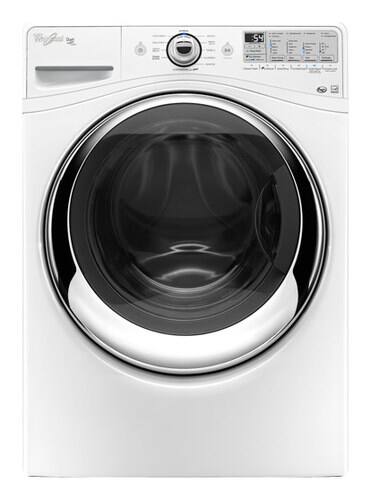 Front Standard. Whirlpool - Duet 4.3 Cu. Ft. 11-Cycle High-Efficiency Steam Front-Loading Washer - White.