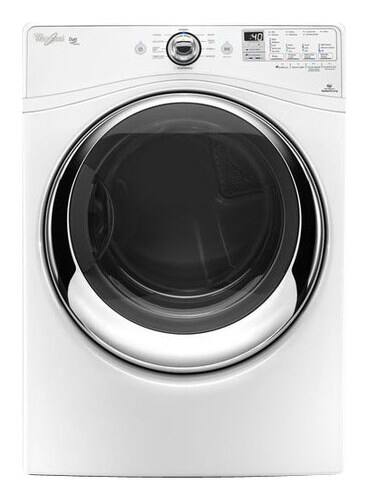 Front Standard. Whirlpool - Duet 7.4 Cu. Ft. 10-Cycle Steam Electric Dryer - White.