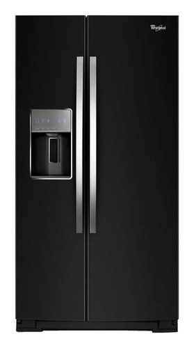  Whirlpool - 29.7 Cu. Ft. Side-by-Side Refrigerator with Thru-the-Door Ice and Water - Black Ice