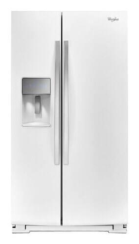 Front Standard. Whirlpool - 29.7 Cu. Ft. Side-by-Side Refrigerator with Thru-the-Door Ice and Water - White Ice.