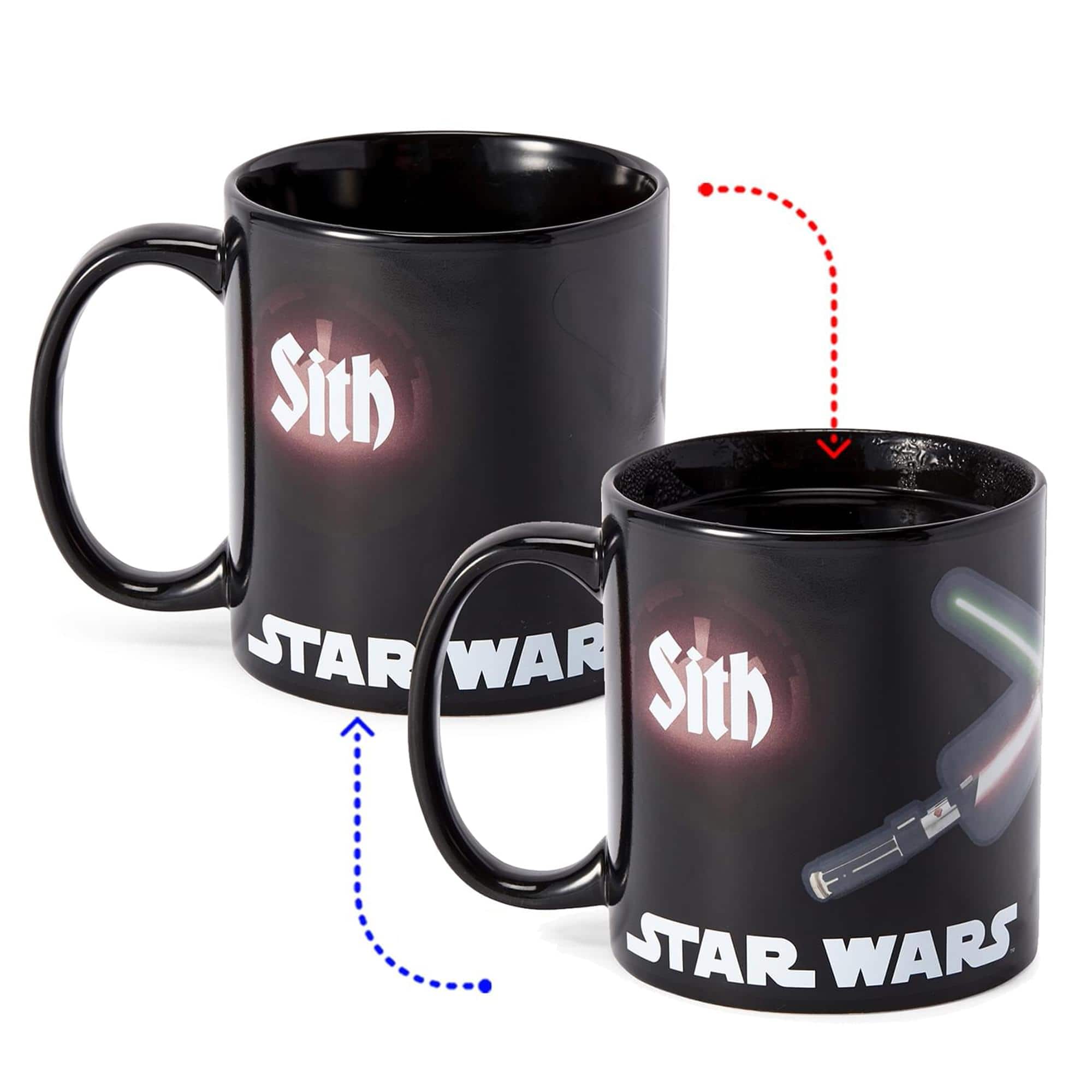 Star Wars - Jedi/Sith Clash - 20oz Heat-Reveal Ceramic Mug - Black