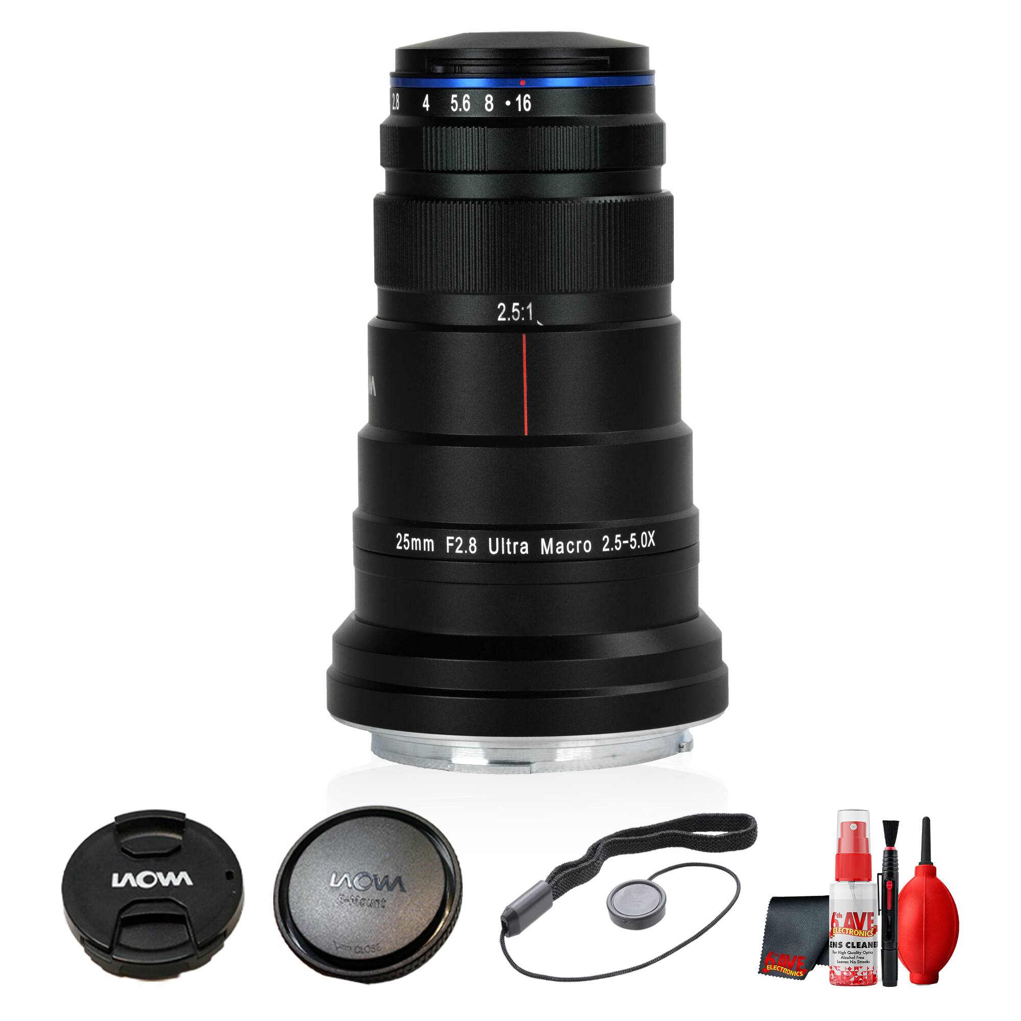 I 4 5.6 8 + 16 2.5:1 A 25mm F2.8 Ultra Macro 2.5-5.0X MOVI LA Union SAVE TONLONLS LEAN - : KAVE aimio L AA