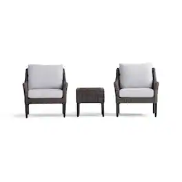 Yardbird® - Harriet Conversation Set with Fixed Chairs - Silver