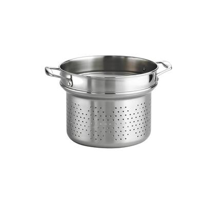 Front. Tramontina - Tramontina Stainless Steel Pasta Strainer Insert for Pot, Basket compatible with 8-Quart Stock Pot.