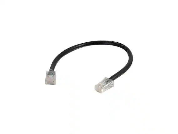 Front. Cables to Go - C2G 04106 Cat6 Cable - Non-Booted Unshielded Ethernet Network Patch Cable, Black (1 Foot, 0.30 Meters).
