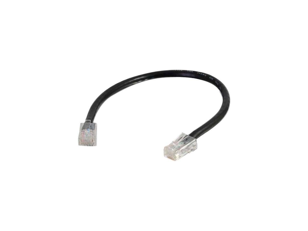 Front. Cables to Go - C2G 04106 Cat6 Cable - Non-Booted Unshielded Ethernet Network Patch Cable, Black (1 Foot, 0.30 Meters).