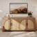 Alt View 1. Bestier - 70" Modern TV Stand for TVs up to 75", Wood Media Console with 4 Fluted Curved Doors - brown oak.