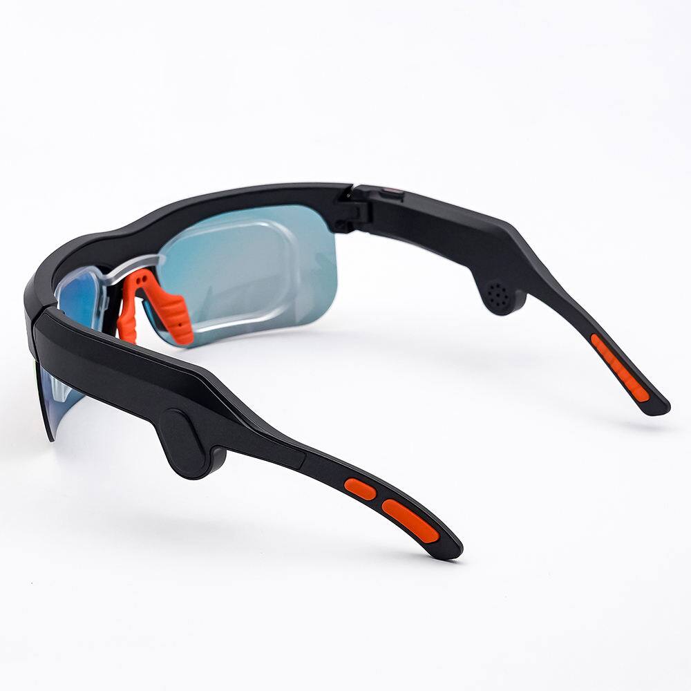 Back. PRIMEPLUS - AI Smart Sunglasses with POV 13MP Camera ChatGPT AI Translation Video Recording Outdoor Cycling - Black.