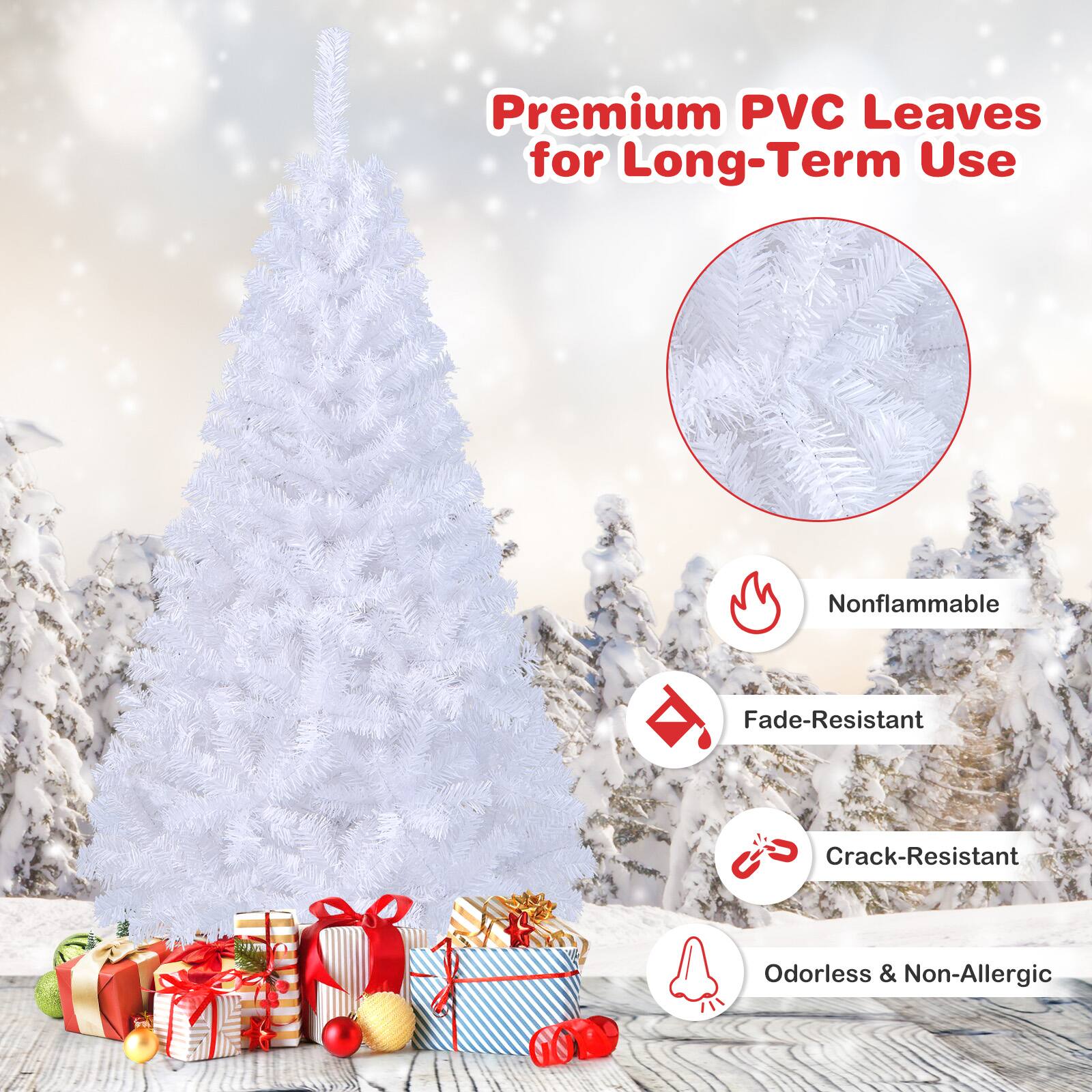 Premium PVC Leaves for Long-Term Use: Nonflammable, Fade-Resistant, Crack-Resistant, Odorless & Non-Allergic.