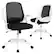 Front. Costway - Mesh Adjustable Rolling Computer Desk Chair with Flip-Up Armrests - White/Black.