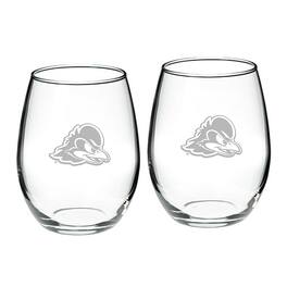 Jardine - Delaware Fightin' Blue Hens 2-Piece 21oz. Stemless Wine Glass Set - Multicolor
