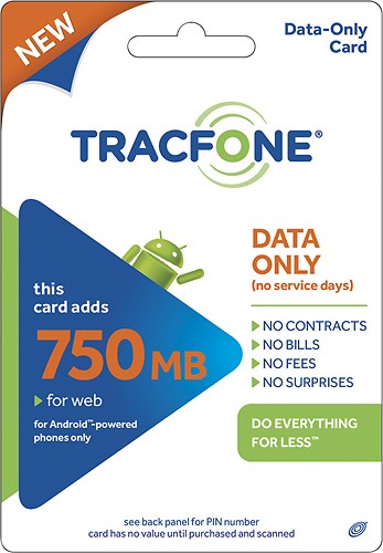 TRACFONE - Android $20 Data Plan Card