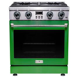 Magic Chef - 30" Gas Range + Green Door - Green