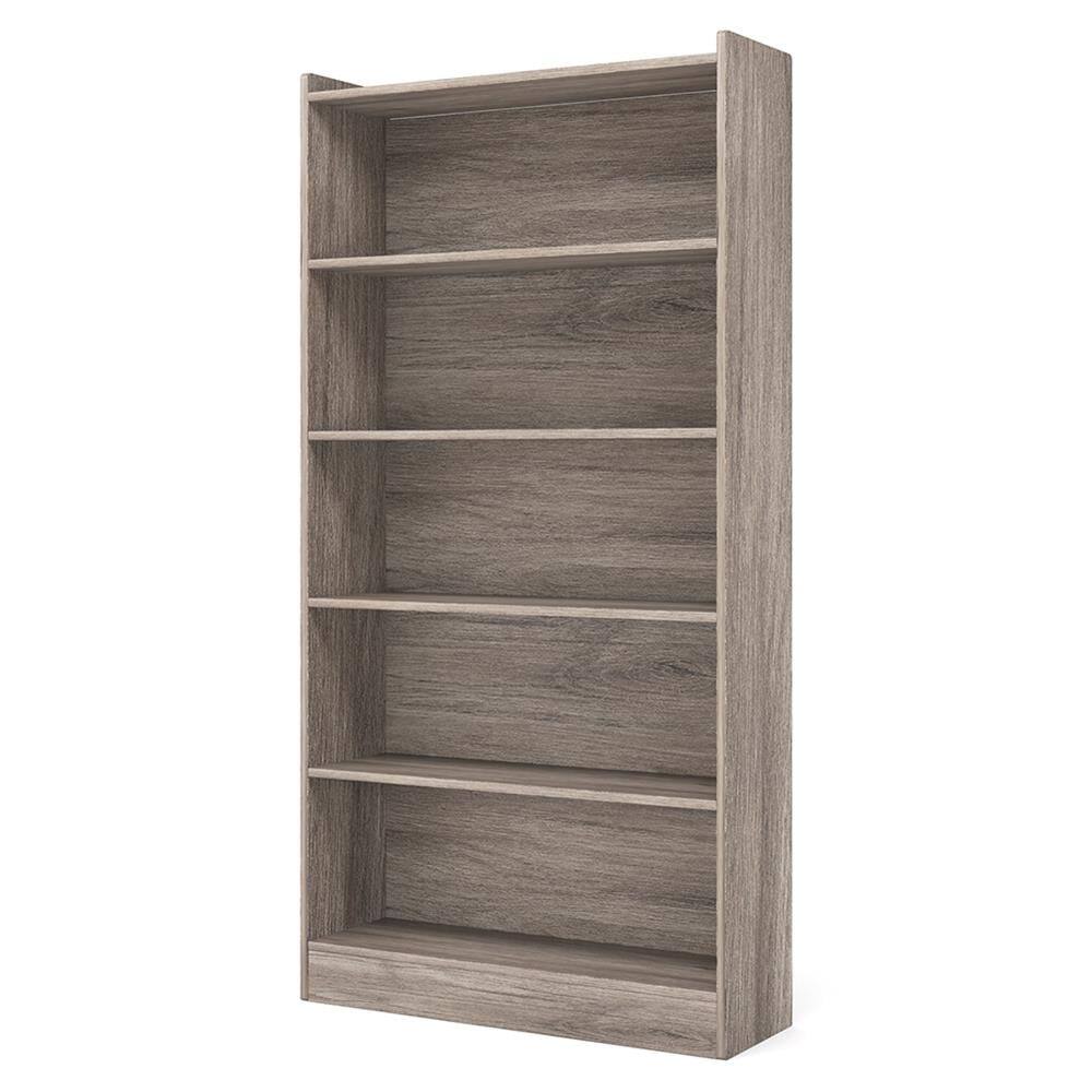 Alt View 1. Kadyn - Kadyn Bookshelf, Storage Shelf, Bookcase,Wood Bookcase, 72" Tall Bookshelf with 6-Tier Open Storage Shelves,Gray - Gray.