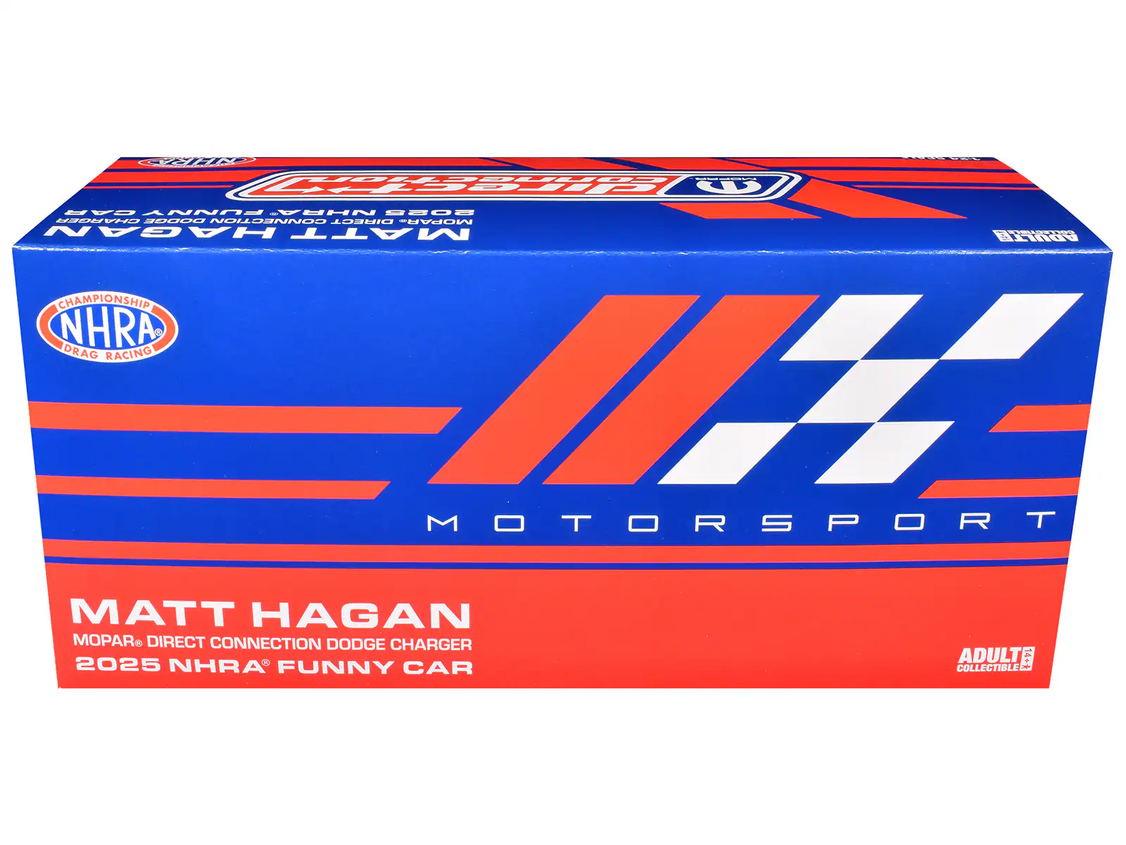 MATT HAGAN  
MOPAR® DIRECT CONNECTION DODGE CHARGER  
2025 NHRA® FUNNY CAR  
ADULT COLLECTIBLE