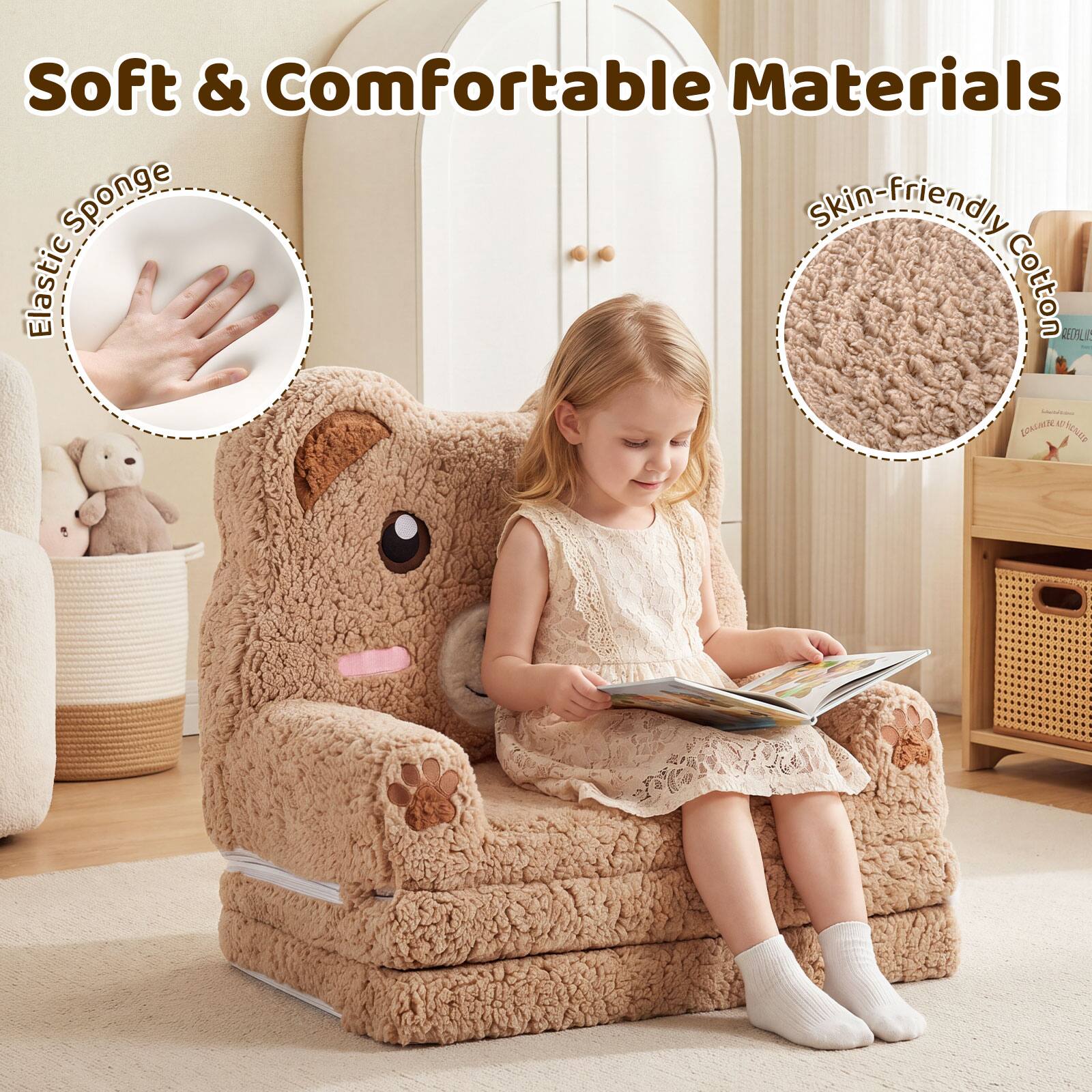 Soft & Comfortable Materials  
Elastic Sponge  
Skin-friendly Cotton